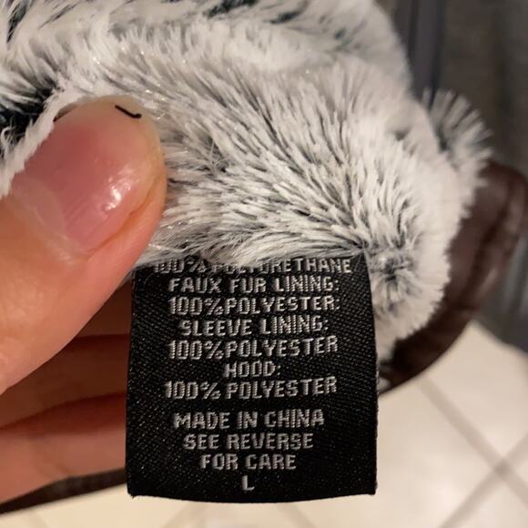 NWT Jou Jou hooded Faux Fur Moto Jacket - Picture 9 of 15